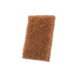 Beige skrubbe-pad med ru struktur til påføring af træolie.
