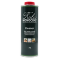 Grå metalbeholder med rød skruelåg, etikette med hvid tekst Rubio Monocoat Cleaner 1L.