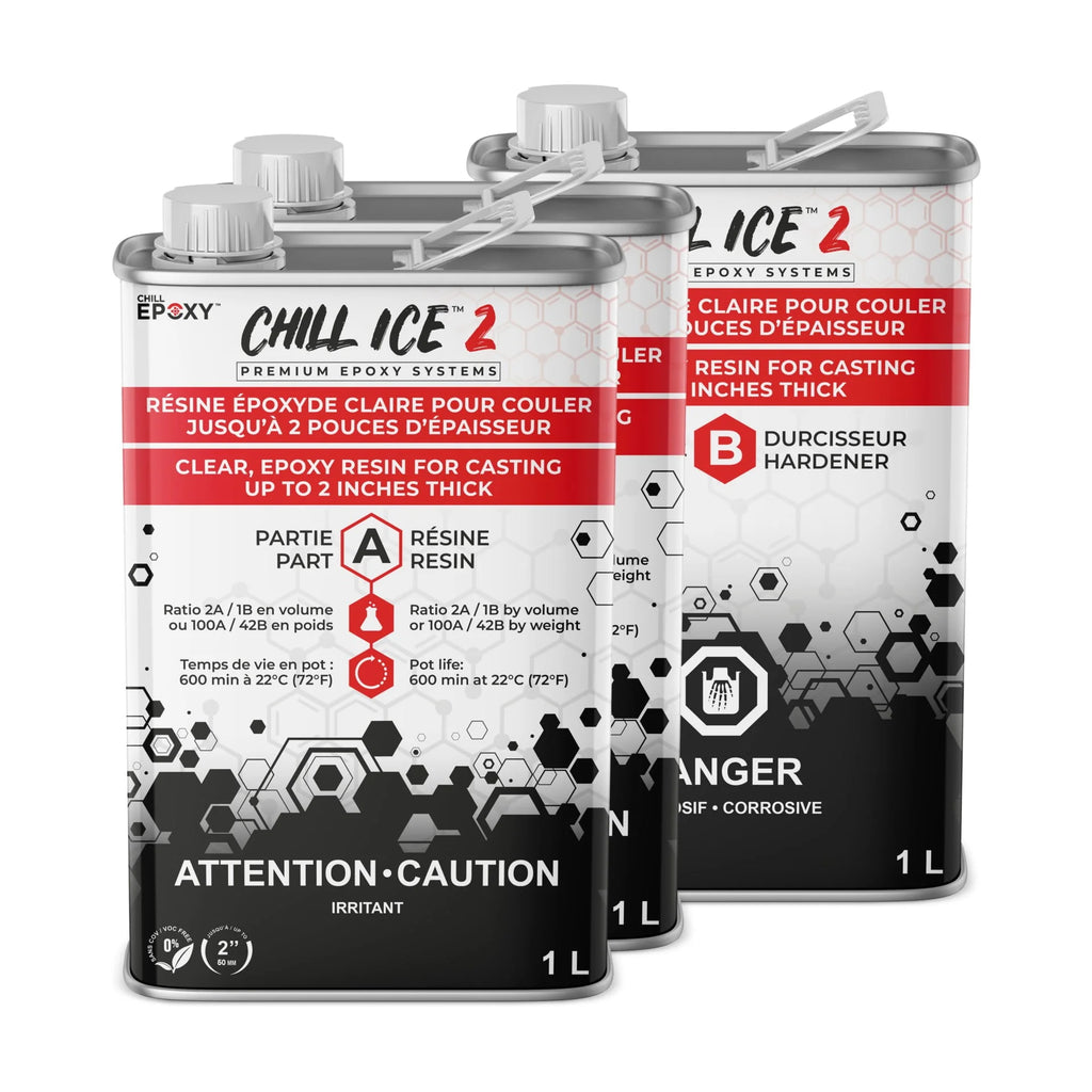 Behold CHILL ICE 2 in all its glorious packaging uniformity. Two 1-liter metal cans stand shoulder to shoulder; one declares .
